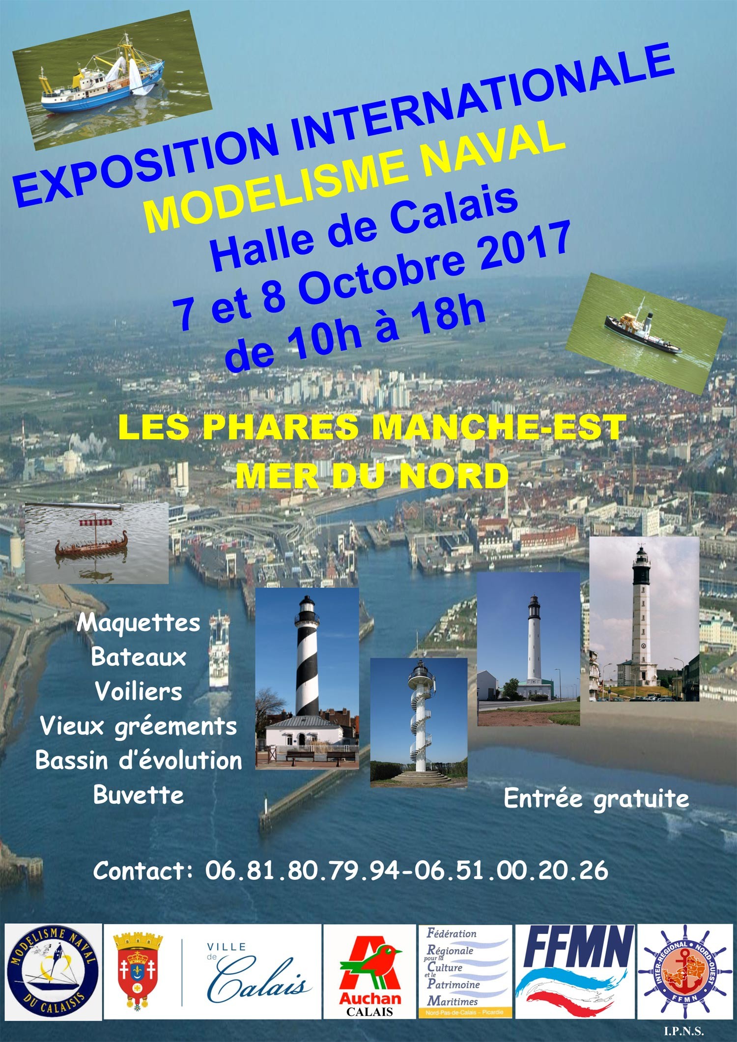 Affiche exposition modélisme naval Calais